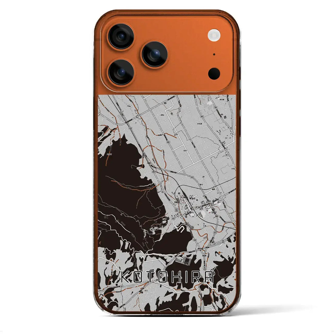 【琴平(香川県)】地図柄iPhoneケース(クリアタイプ)モノトーン・iPhone 17 Pro Max 用