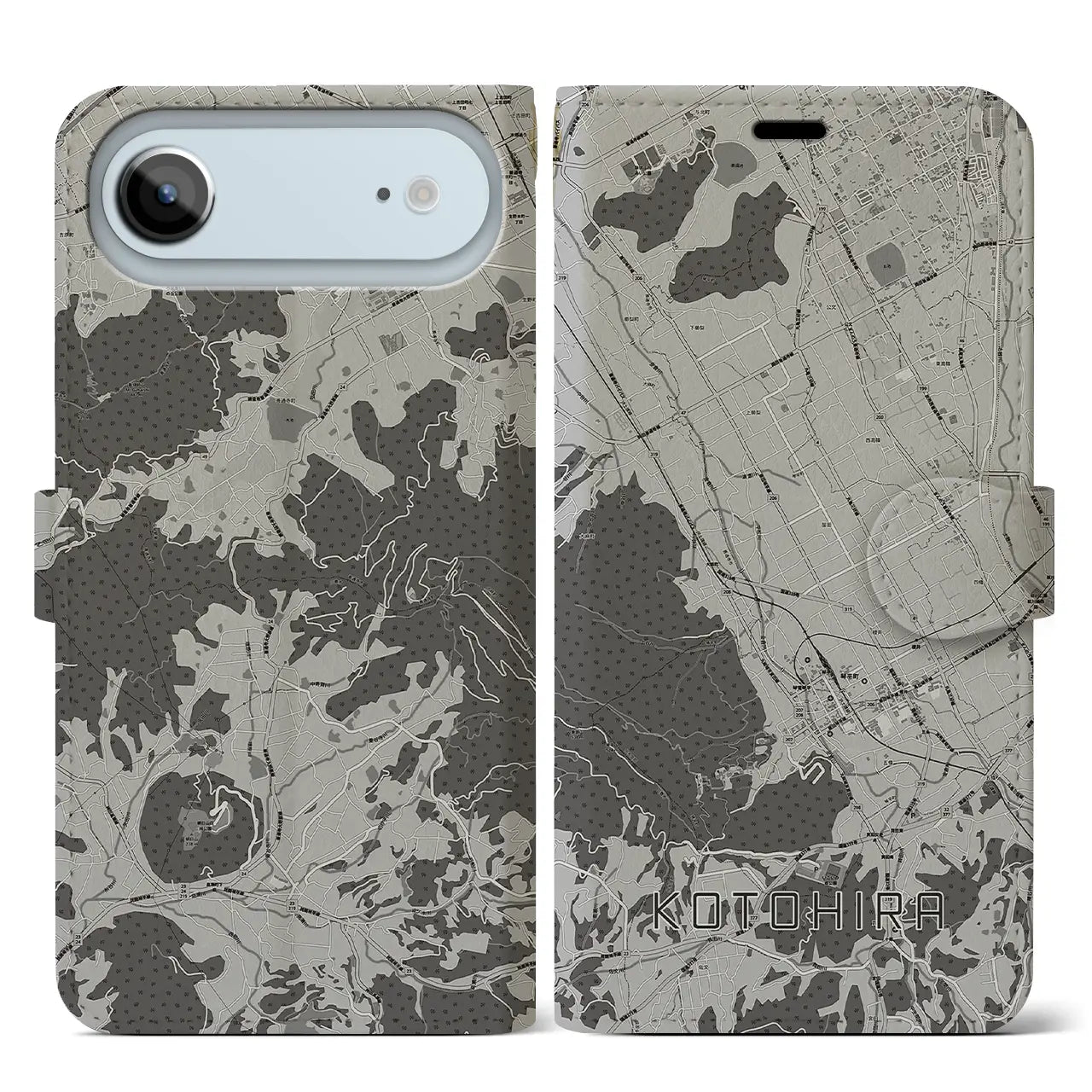 【琴平（香川県）】地図柄iPhoneケース（手帳タイプ）