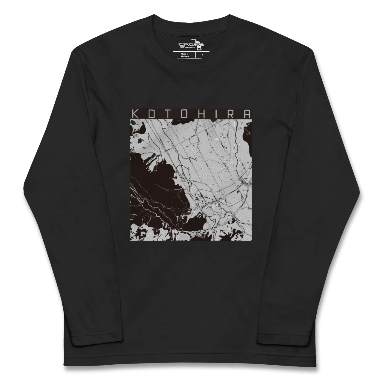 【琴平（香川県）】地図柄ロングスリーブTシャツ