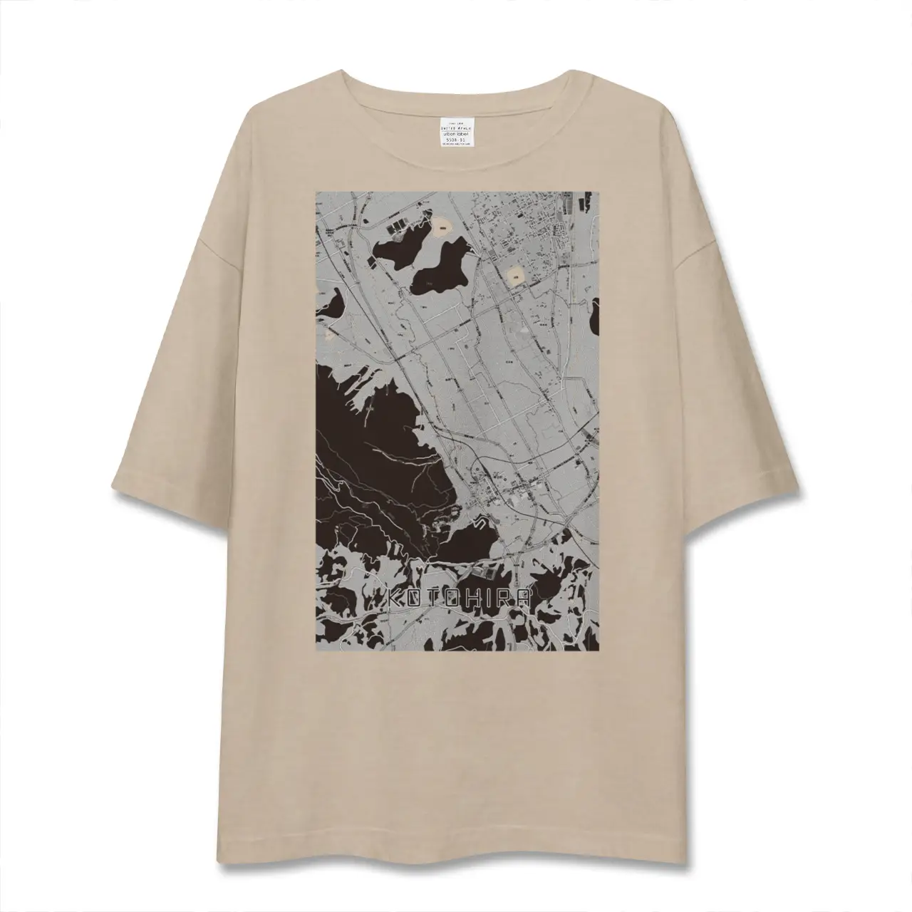 【琴平（香川県）】地図柄ビッグシルエットTシャツ
