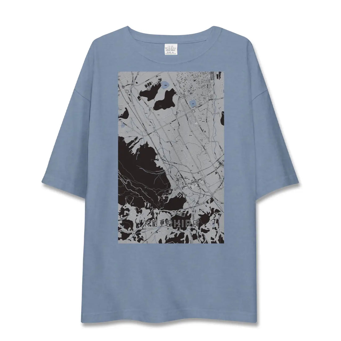【琴平（香川県）】地図柄ビッグシルエットTシャツ