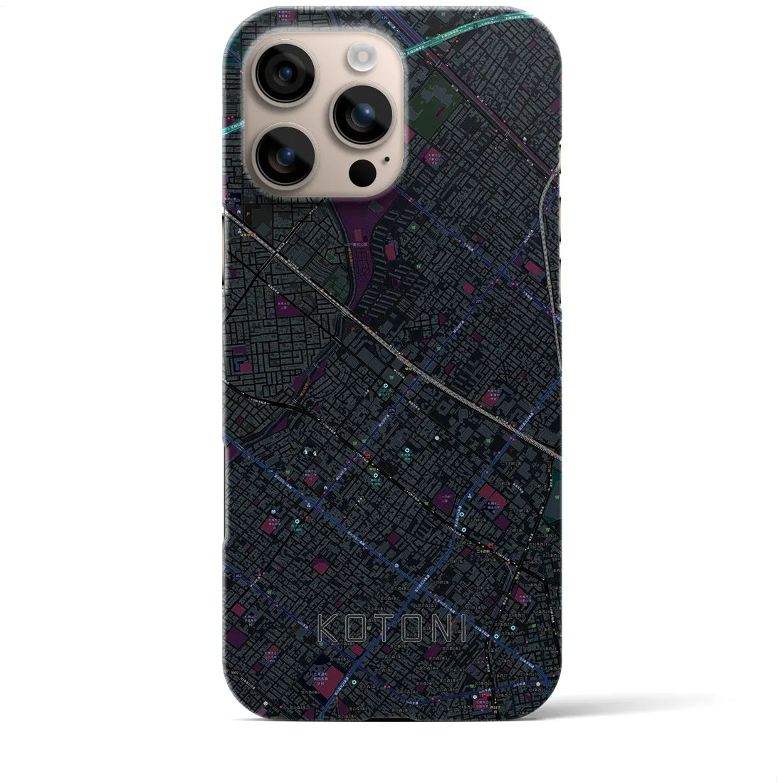 【琴似(北海道)】地図柄iPhoneケース(バックカバータイプ)