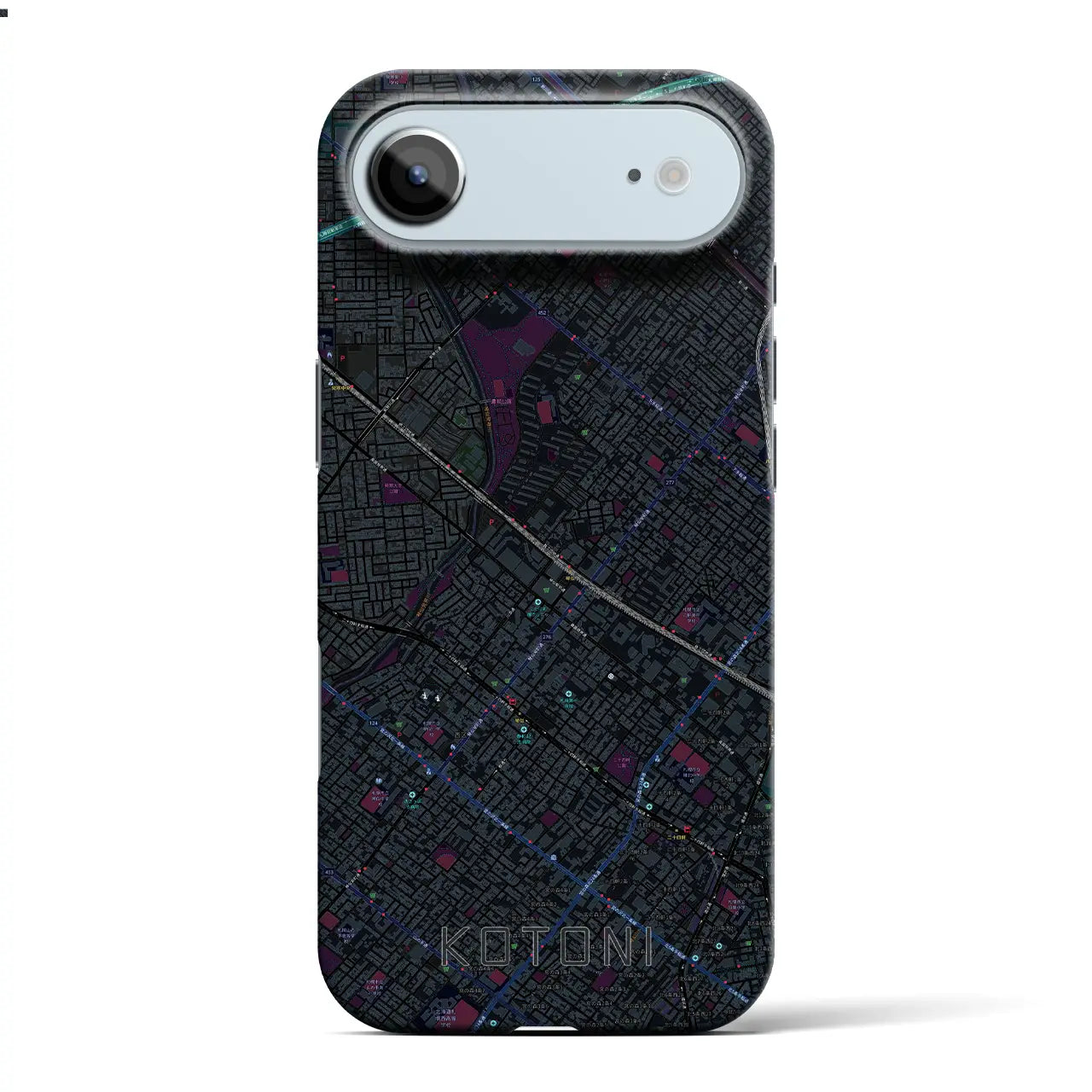 【琴似（北海道）】地図柄iPhoneケース（バックカバータイプ）