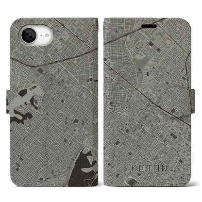 【琴似（北海道）】地図柄iPhoneケース（手帳タイプ）