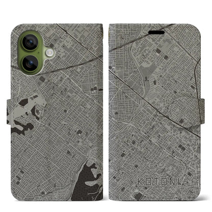 【琴似（北海道）】地図柄iPhoneケース（手帳タイプ）