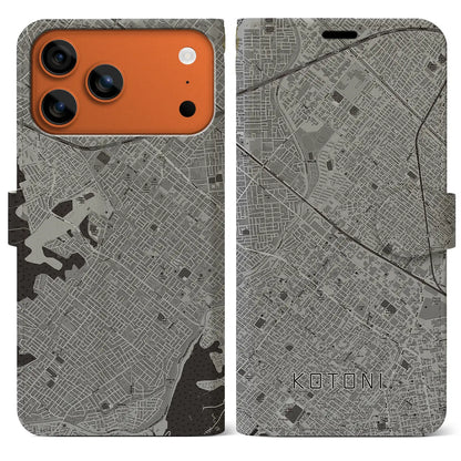 【琴似（北海道）】地図柄iPhoneケース（手帳タイプ）