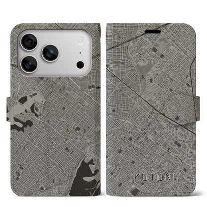 【琴似（北海道）】地図柄iPhoneケース（手帳タイプ）