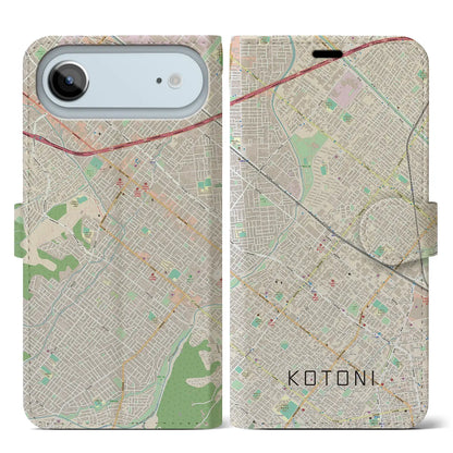 【琴似（北海道）】地図柄iPhoneケース（手帳タイプ）