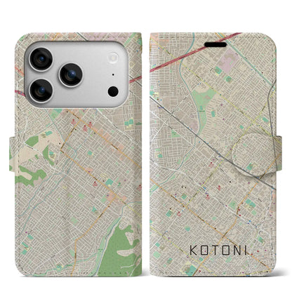 【琴似（北海道）】地図柄iPhoneケース（手帳タイプ）