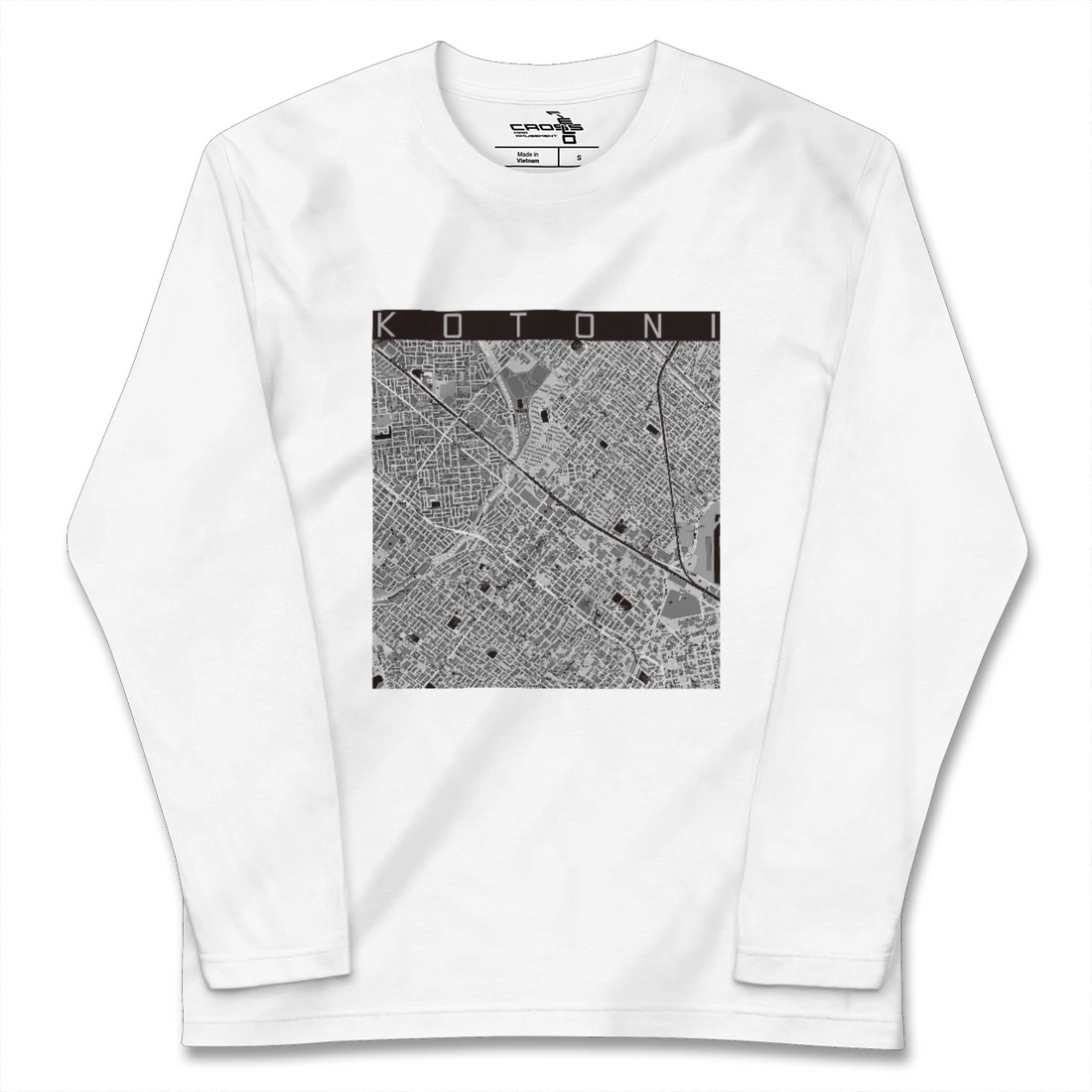 【琴似(北海道)】地図柄ロングスリーブTシャツ