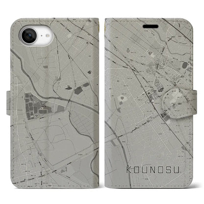 【鴻巣（埼玉県）】地図柄iPhoneケース（手帳タイプ）