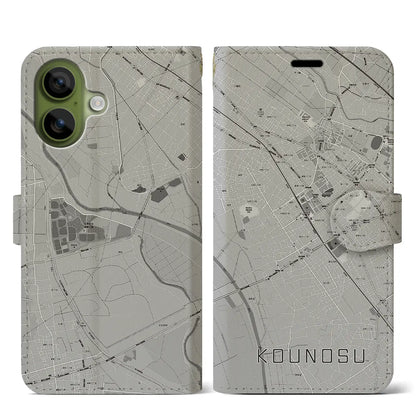 【鴻巣（埼玉県）】地図柄iPhoneケース（手帳タイプ）