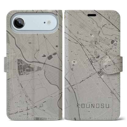 【鴻巣（埼玉県）】地図柄iPhoneケース（手帳タイプ）