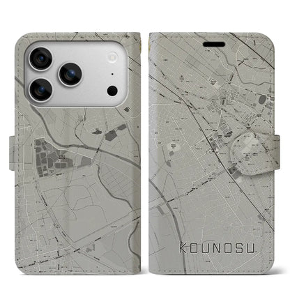 【鴻巣（埼玉県）】地図柄iPhoneケース（手帳タイプ）