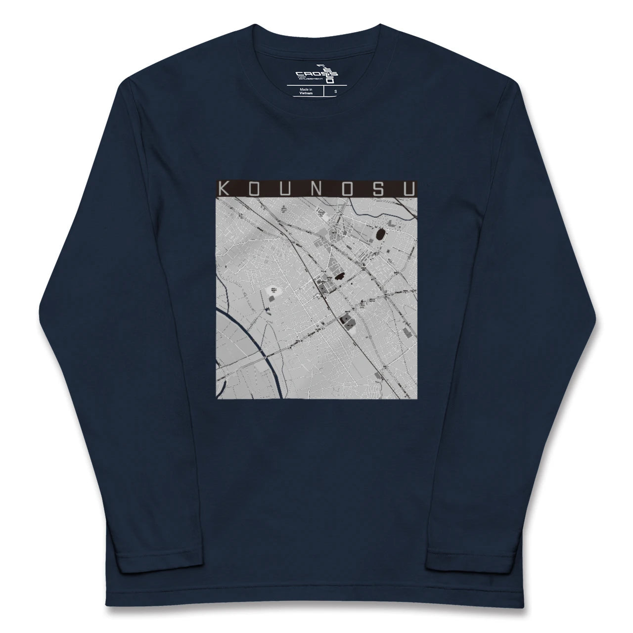 【鴻巣（埼玉県）】地図柄ロングスリーブTシャツ