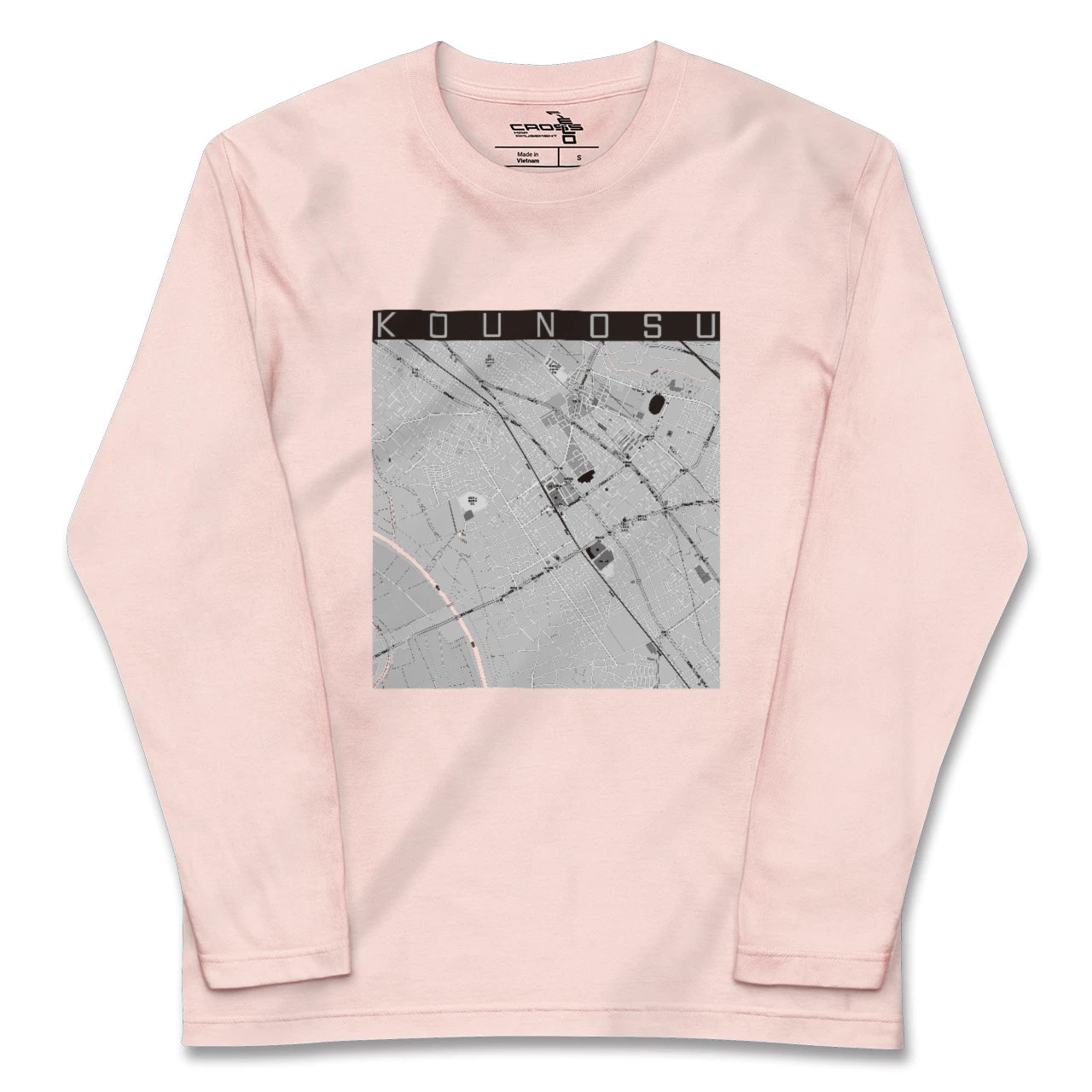 【鴻巣（埼玉県）】地図柄ロングスリーブTシャツ