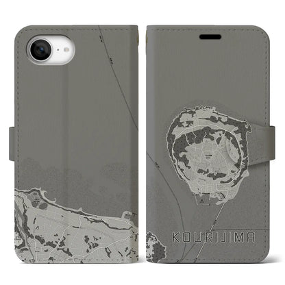 【古宇利島（沖縄県）】地図柄iPhoneケース（手帳タイプ）