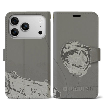 【古宇利島（沖縄県）】地図柄iPhoneケース（手帳タイプ）