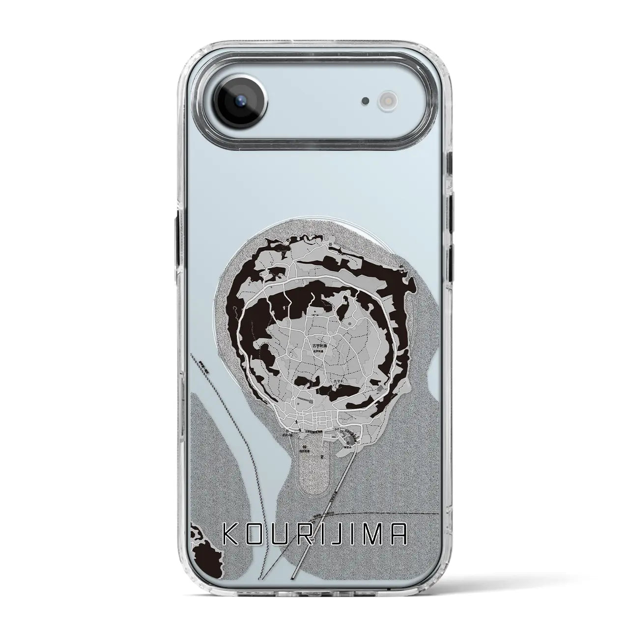 【古宇利島（沖縄県）】地図柄iPhoneケース（MagSafeタイプ）