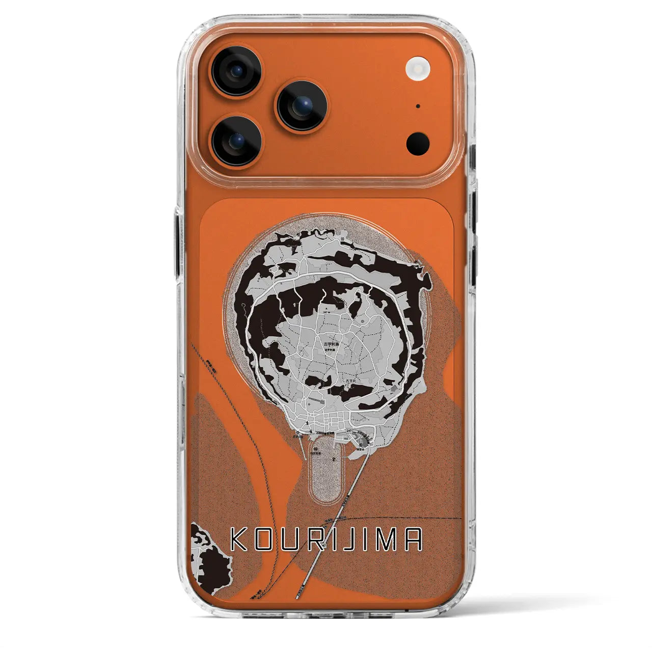 【古宇利島（沖縄県）】地図柄iPhoneケース（MagSafeタイプ）