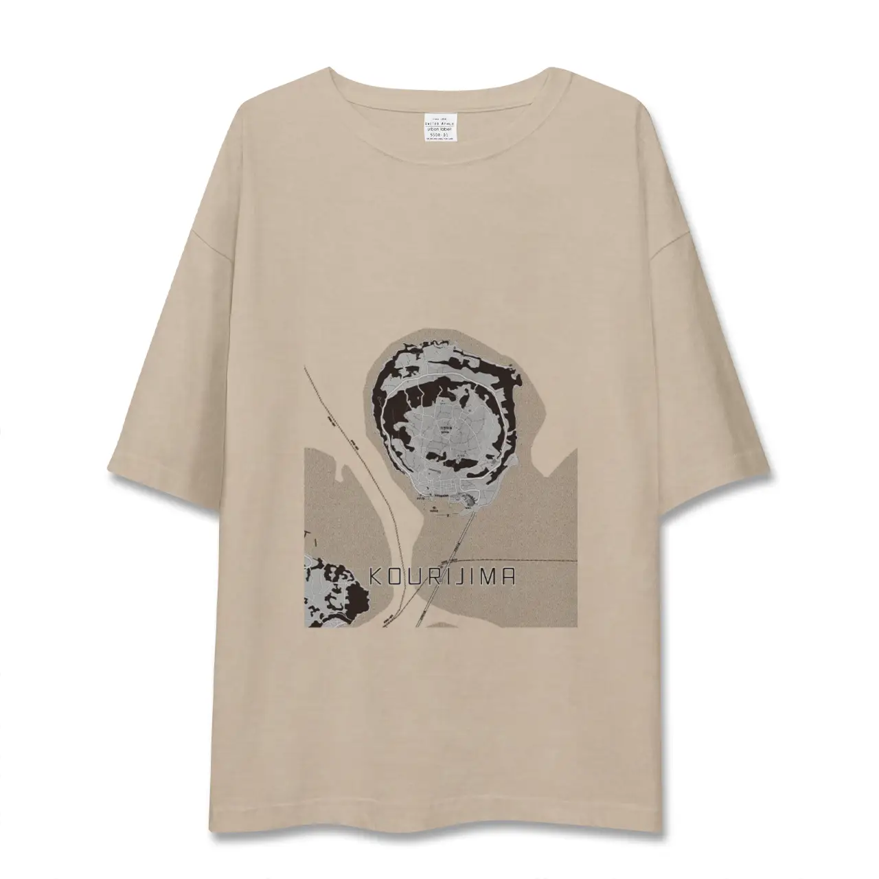 【古宇利島（沖縄県）】地図柄ビッグシルエットTシャツ