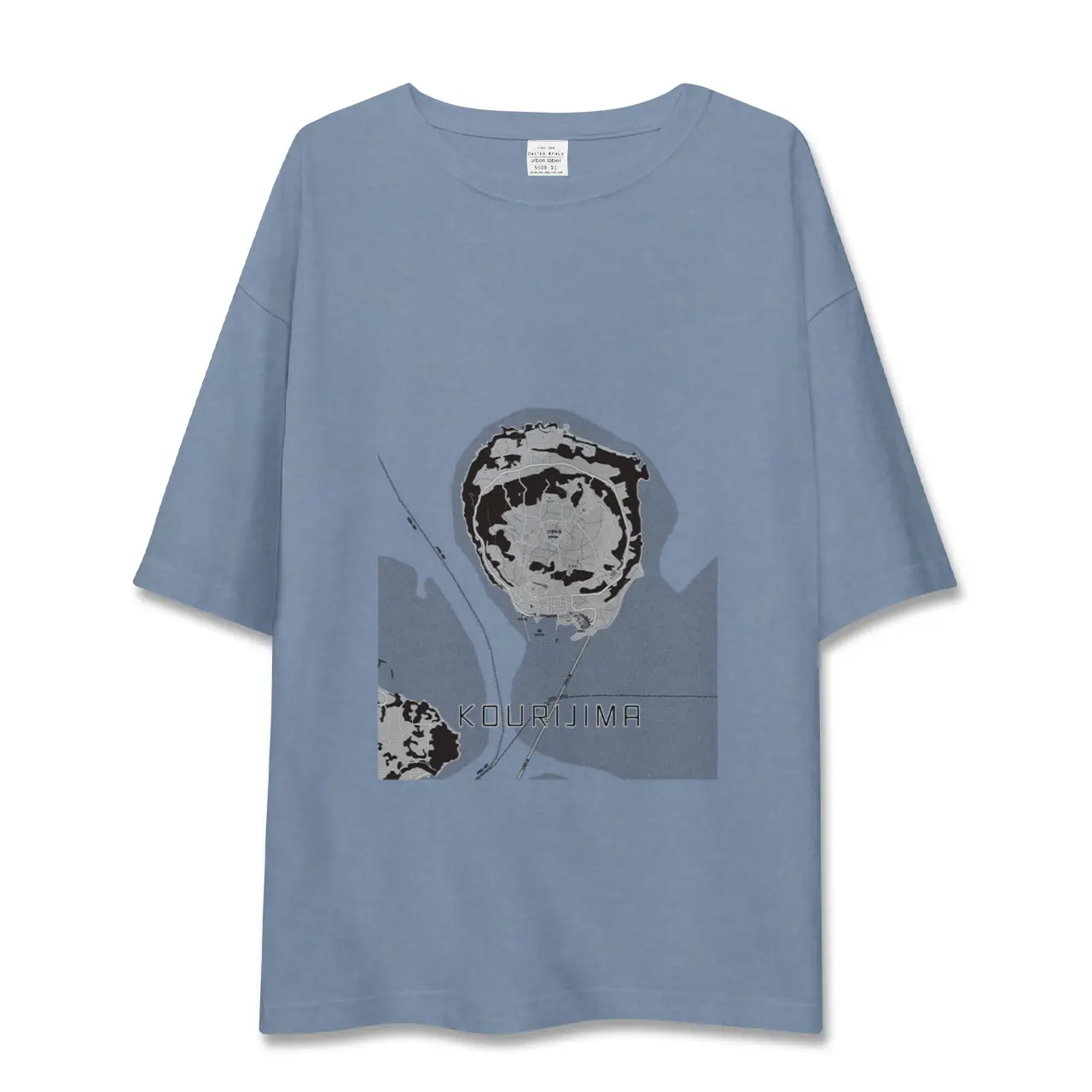 【古宇利島（沖縄県）】地図柄ビッグシルエットTシャツ