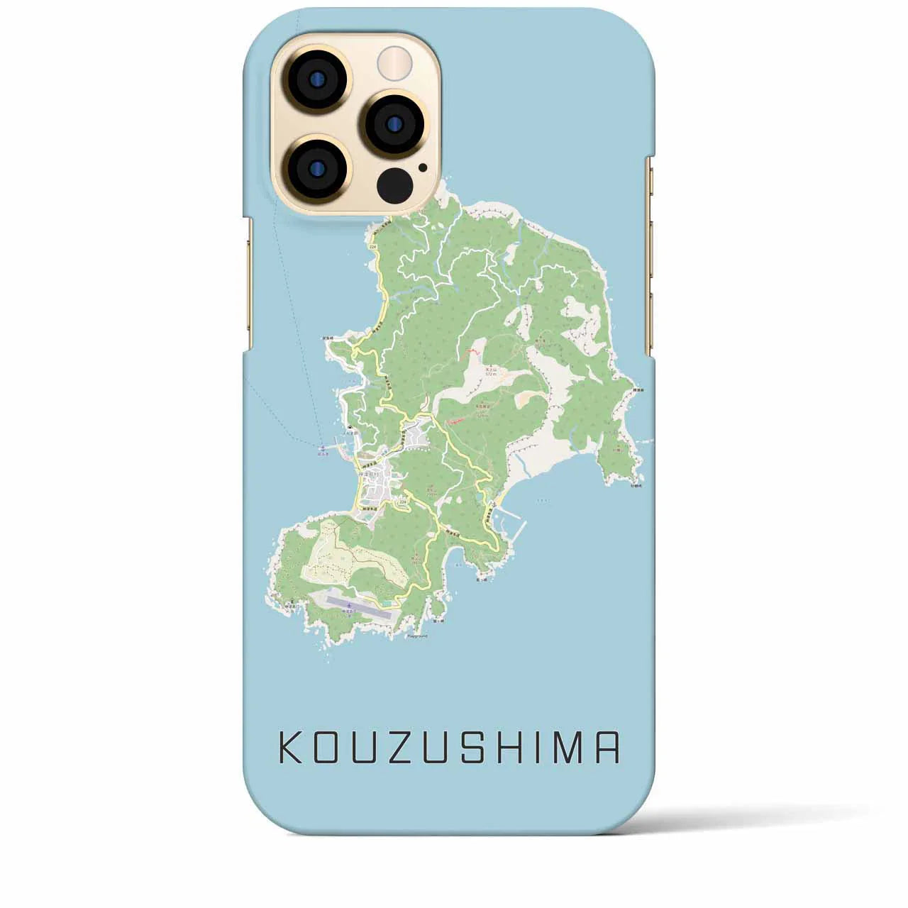 【神津島（東京都）】地図柄iPhoneケース（バックカバータイプ）