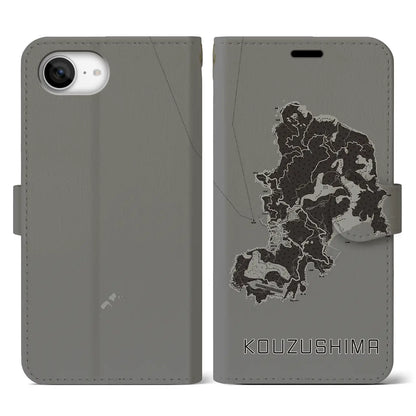 【神津島（東京都）】地図柄iPhoneケース（手帳タイプ）