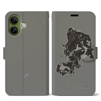 【神津島（東京都）】地図柄iPhoneケース（手帳タイプ）