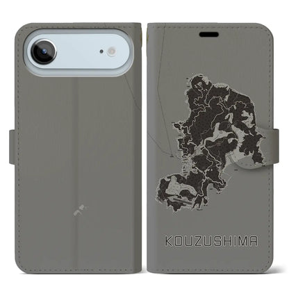 【神津島（東京都）】地図柄iPhoneケース（手帳タイプ）