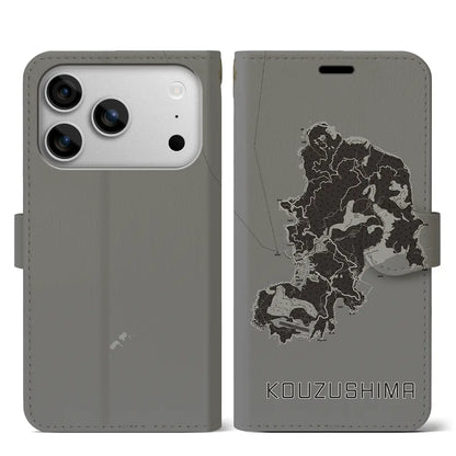 【神津島（東京都）】地図柄iPhoneケース（手帳タイプ）