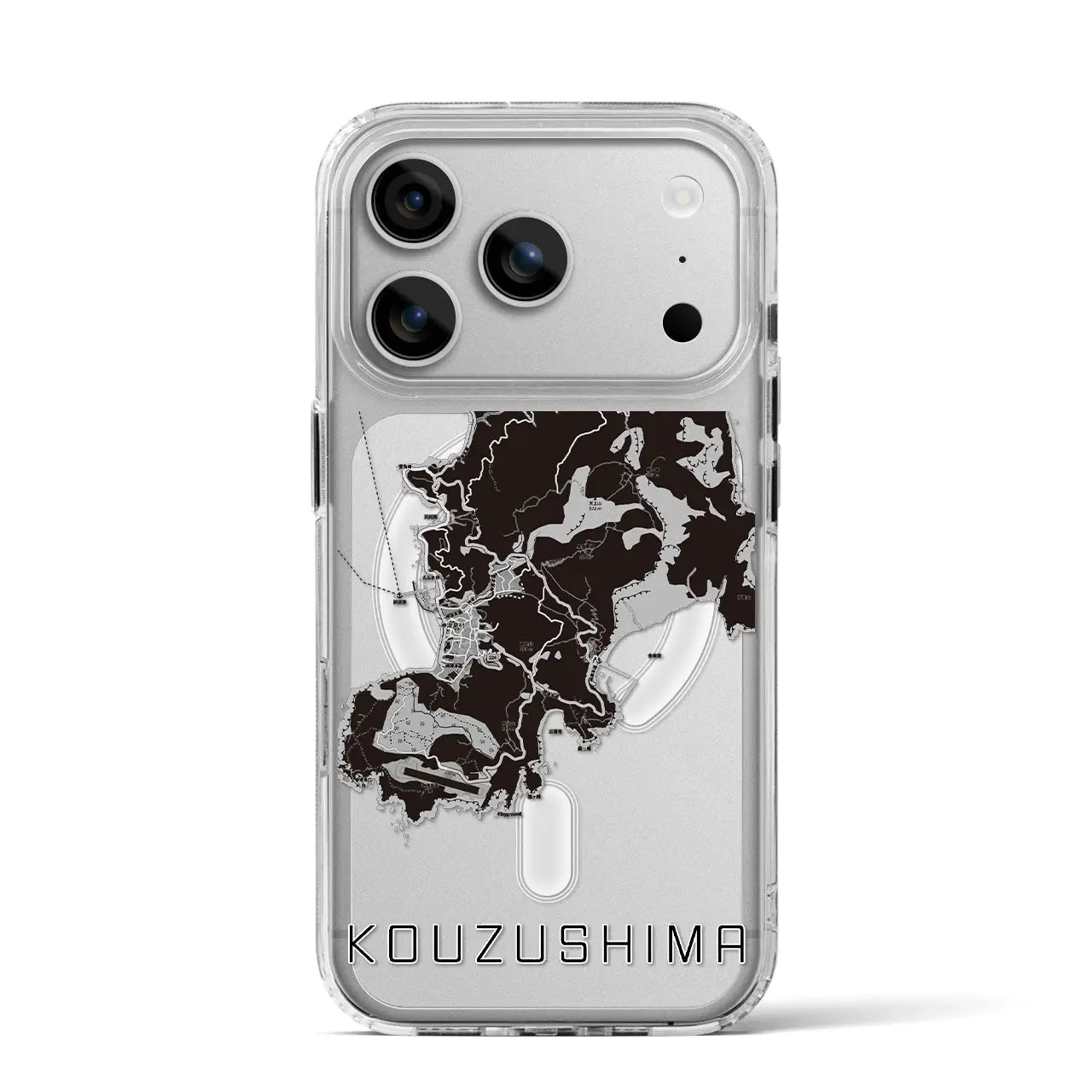 【神津島（東京都）】地図柄iPhoneケース（MagSafeタイプ）