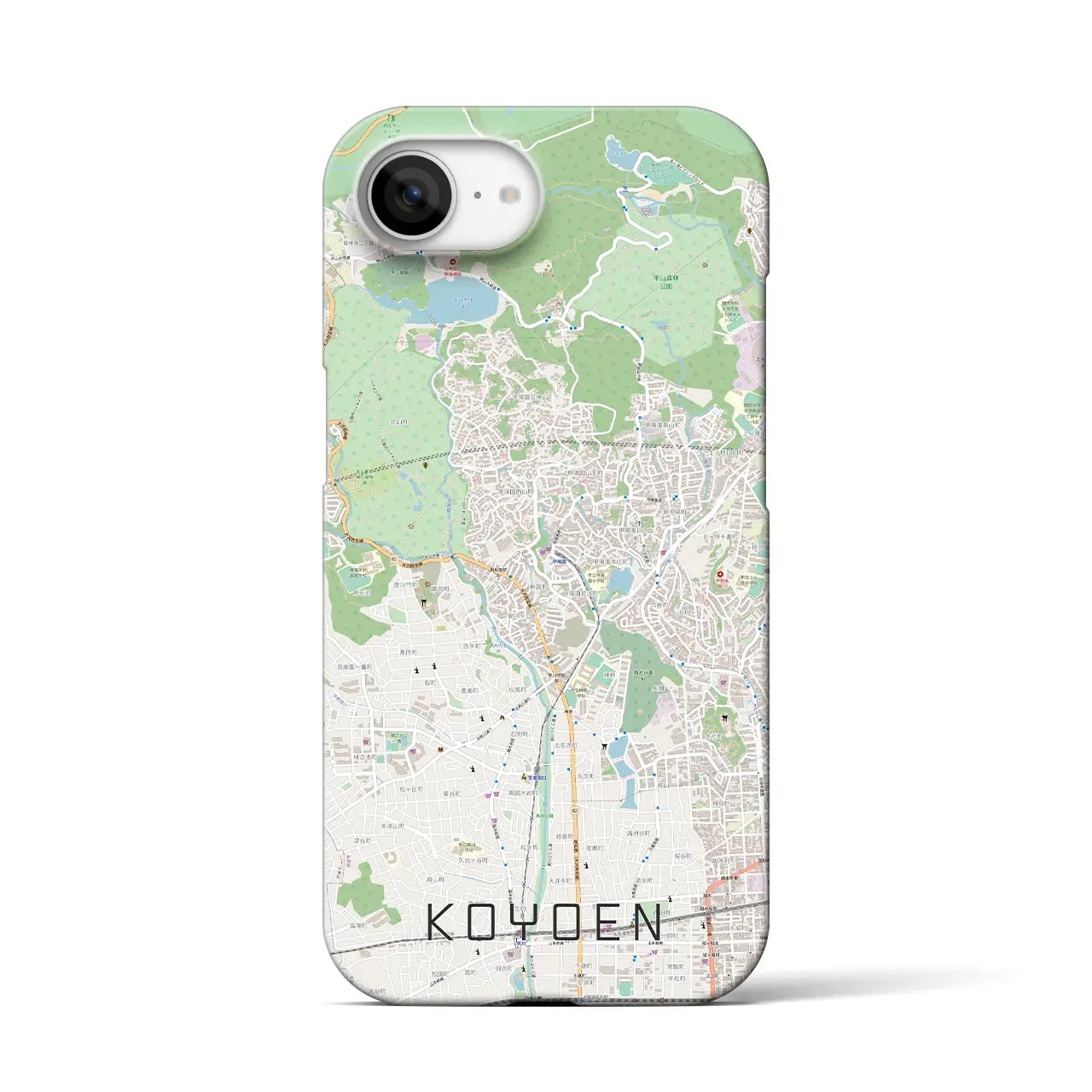 【甲陽園（兵庫県）】地図柄iPhoneケース（バックカバータイプ）