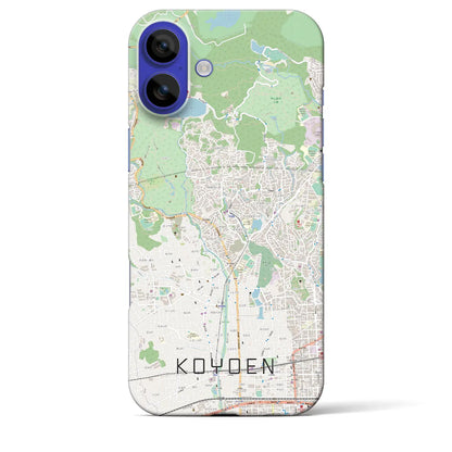 【甲陽園（兵庫県）】地図柄iPhoneケース（バックカバータイプ）ナチュラル・iPhone 16 Pro Max 用