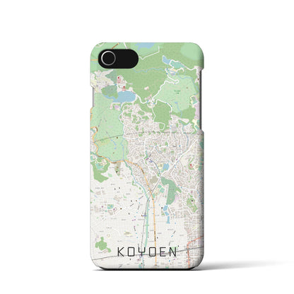 【甲陽園（兵庫県）】地図柄iPhoneケース（バックカバータイプ）