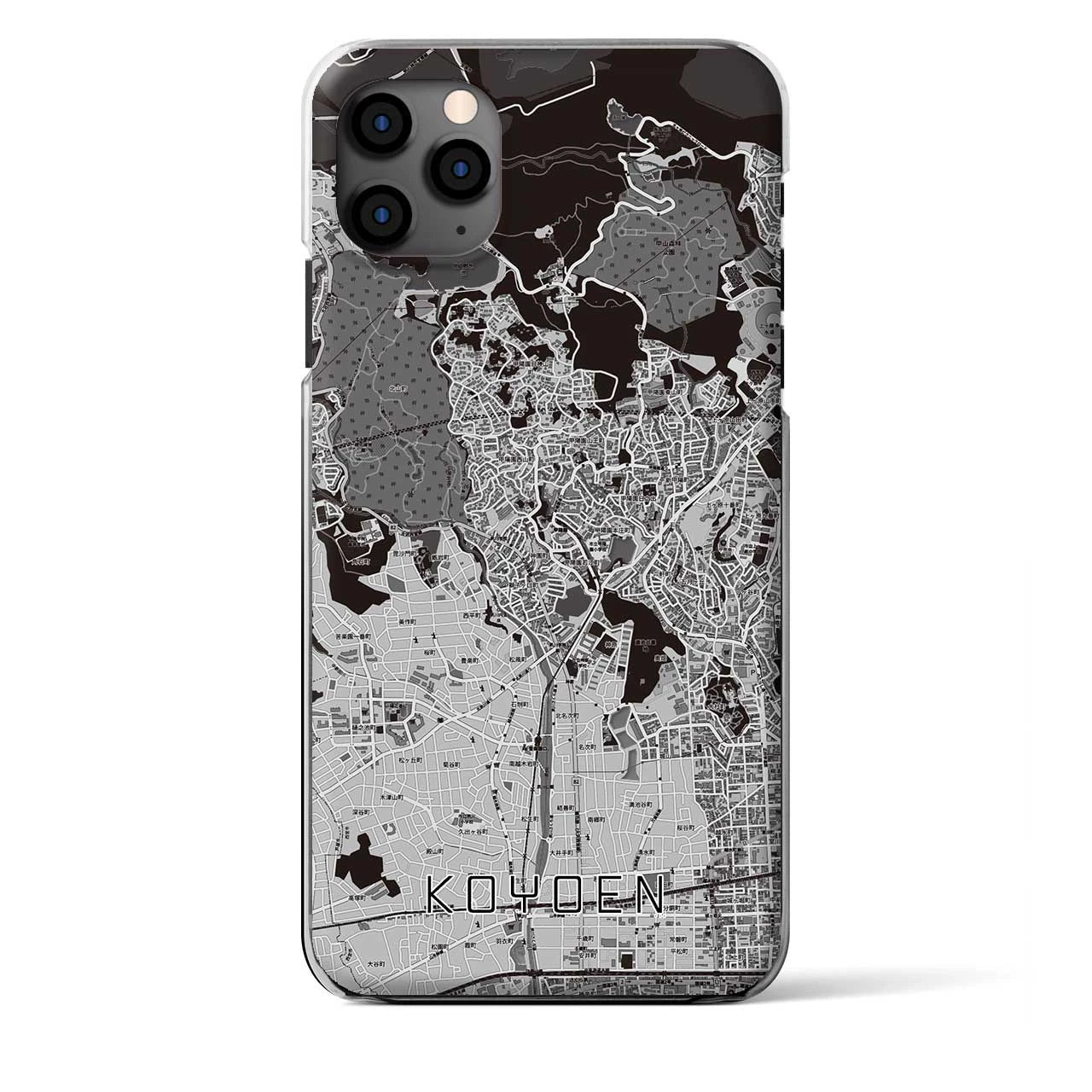 【甲陽園（兵庫県）】地図柄iPhoneケース（クリアタイプ）