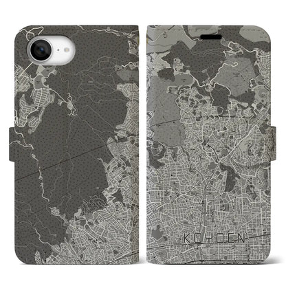 【甲陽園（兵庫県）】地図柄iPhoneケース（手帳タイプ）