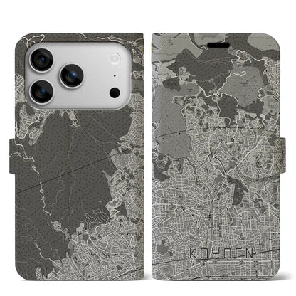 【甲陽園（兵庫県）】地図柄iPhoneケース（手帳タイプ）