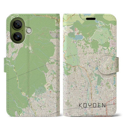 【甲陽園（兵庫県）】地図柄iPhoneケース（手帳タイプ）