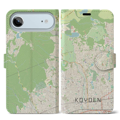 【甲陽園（兵庫県）】地図柄iPhoneケース（手帳タイプ）