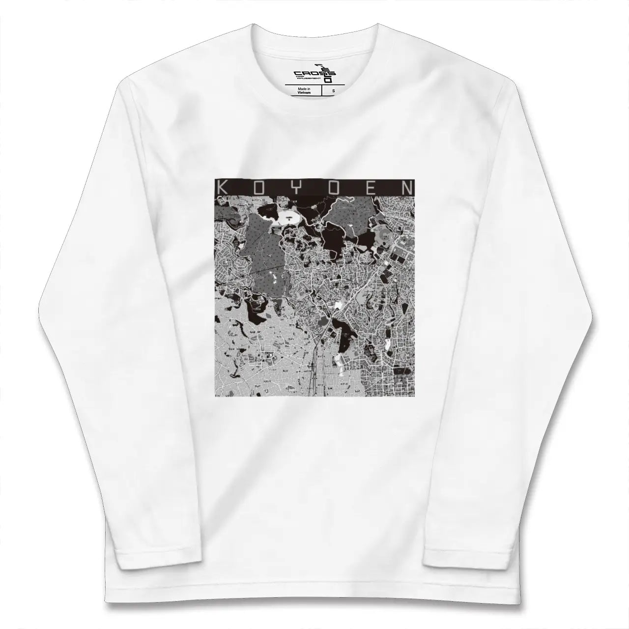 【甲陽園（兵庫県）】地図柄ロングスリーブTシャツ