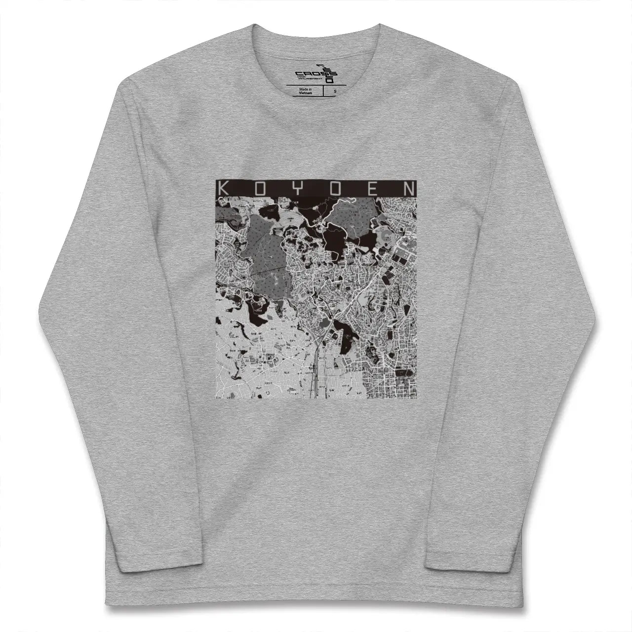 【甲陽園（兵庫県）】地図柄ロングスリーブTシャツ