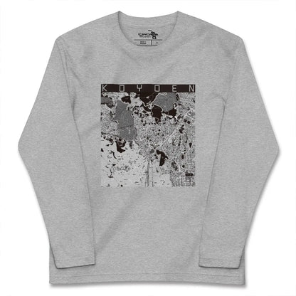 【甲陽園（兵庫県）】地図柄ロングスリーブTシャツ