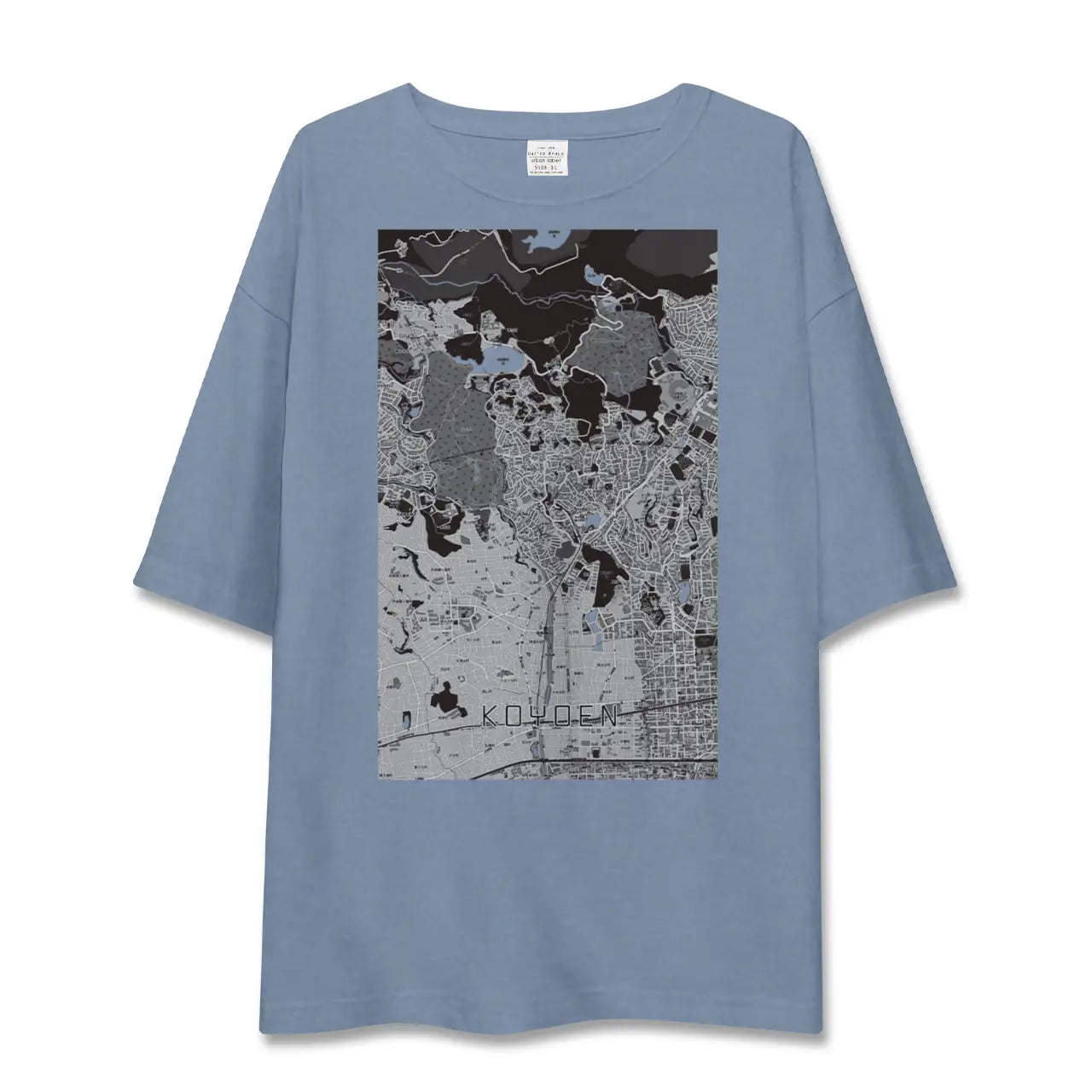 【甲陽園（兵庫県）】地図柄ビッグシルエットTシャツ