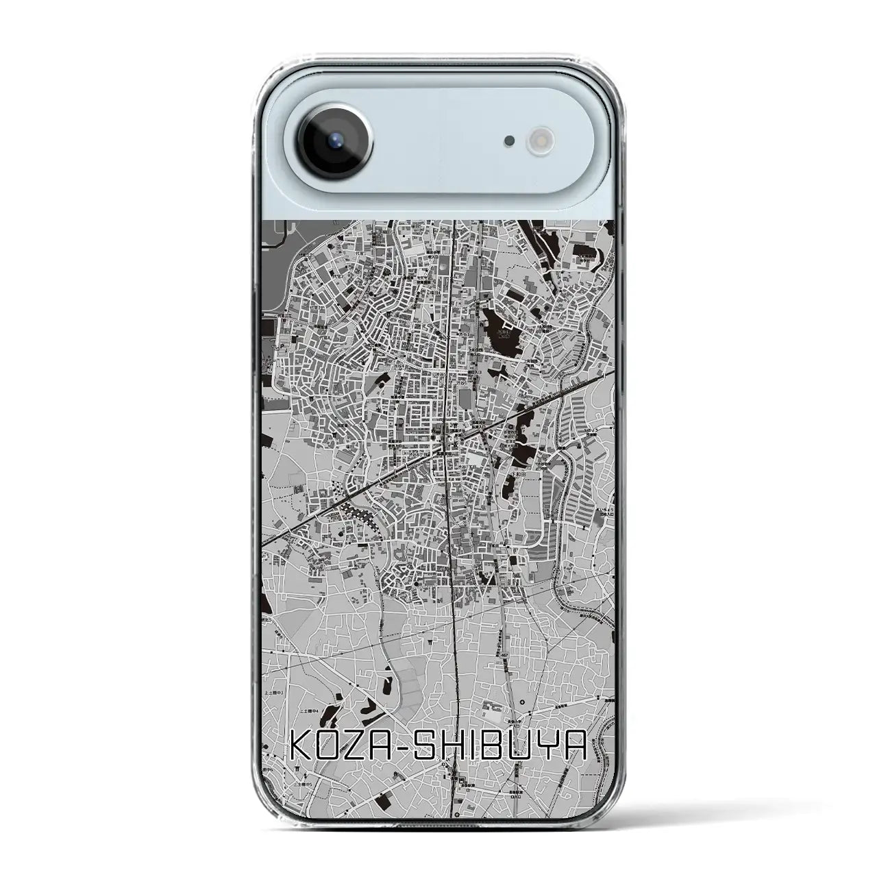【高座渋谷（神奈川県）】地図柄iPhoneケース（クリアタイプ）モノトーン・iPhone 17 Pro Max 用