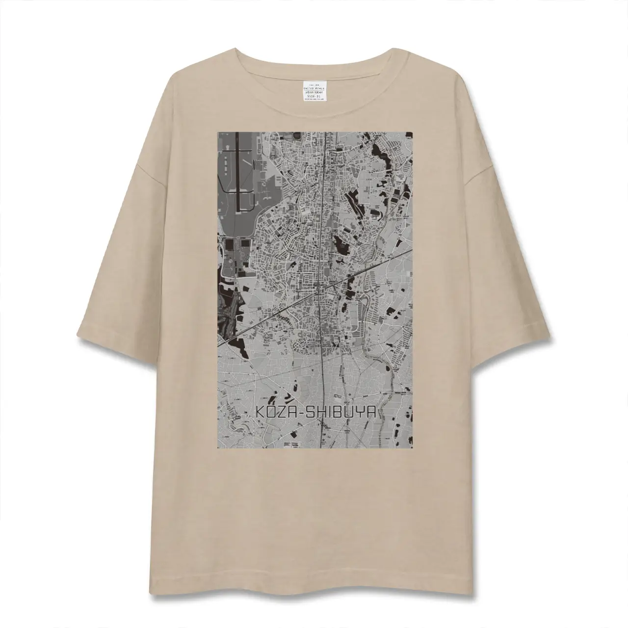 【高座渋谷（神奈川県）】地図柄ビッグシルエットTシャツ