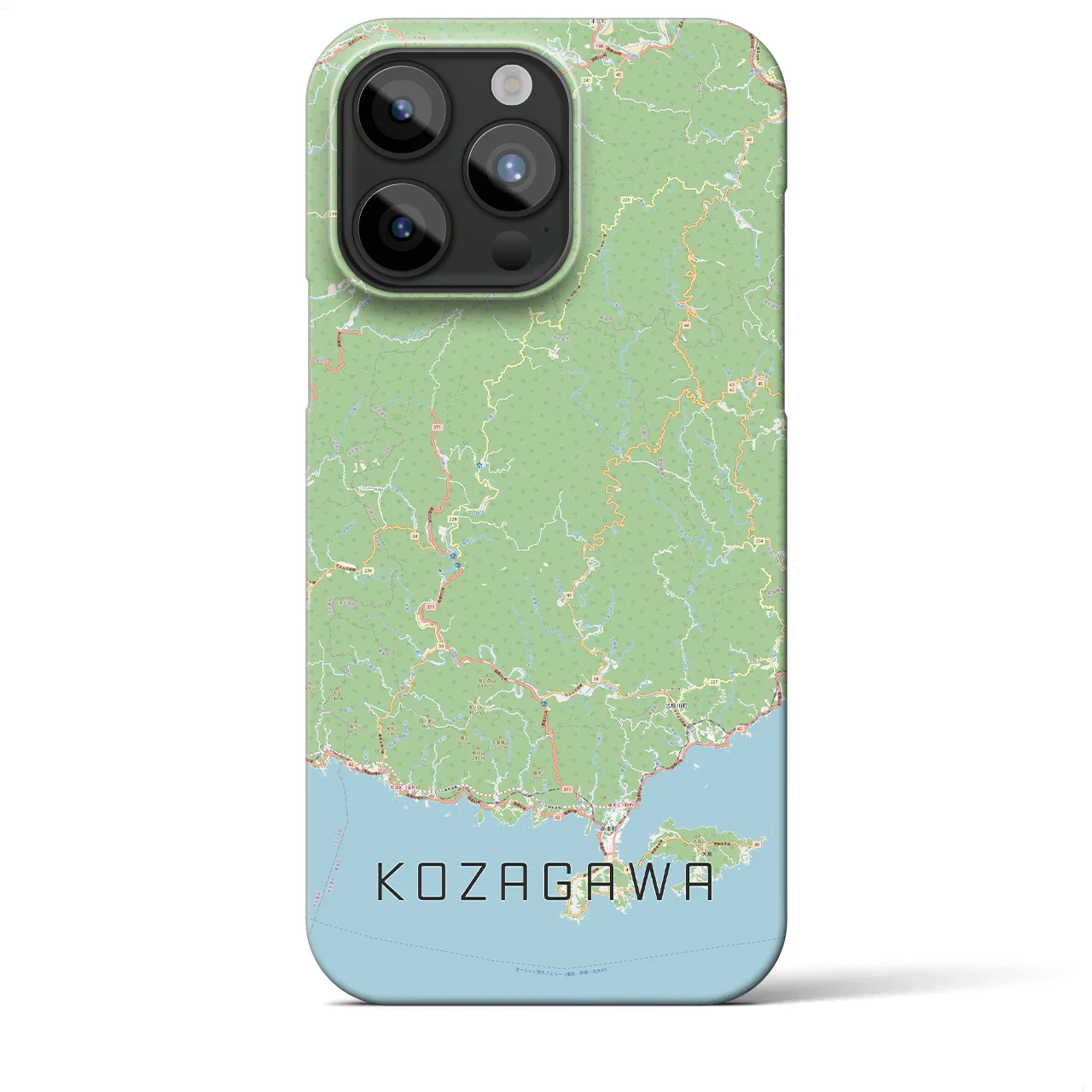 【古座川（和歌山県）】地図柄iPhoneケース（バックカバータイプ）