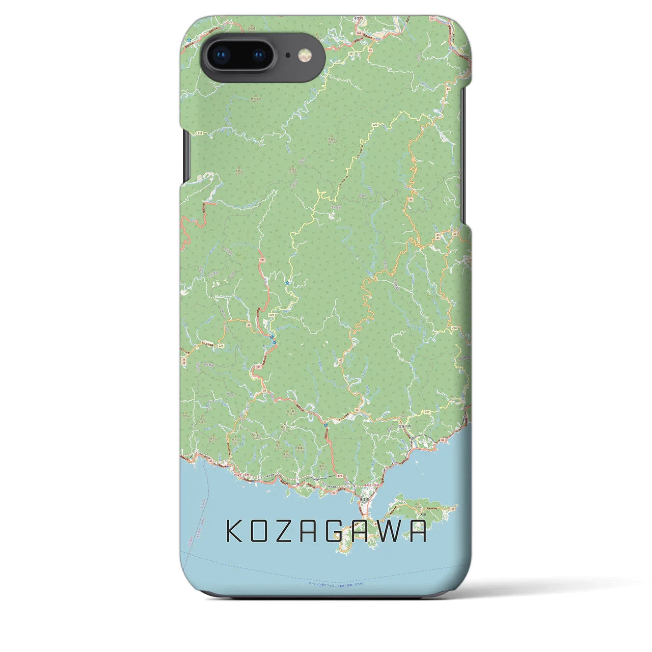 【古座川（和歌山県）】地図柄iPhoneケース（バックカバータイプ）