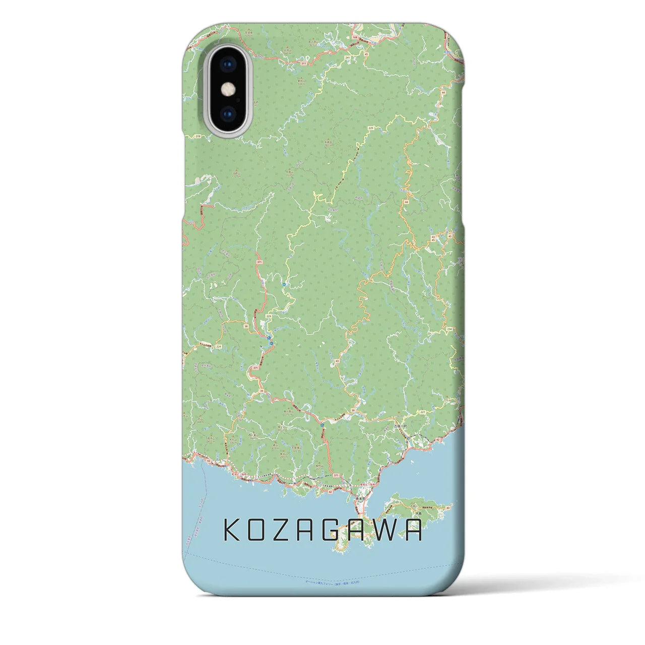 【古座川（和歌山県）】地図柄iPhoneケース（バックカバータイプ）