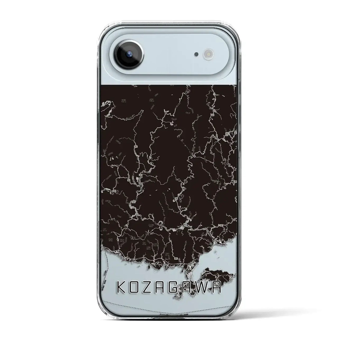 【古座川(和歌山県)】地図柄iPhoneケース(クリアタイプ)モノトーン・iPhone 17 Pro Max 用